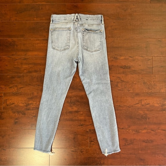 GOOD AMERICAN Denim Good Legs High Rise Jeans Raw Cascade Hem Size 10 / 30 - Picture 4 of 12